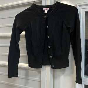 Girls Cat & Jack black cardigan size small 6/6X